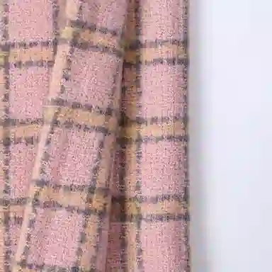 浪莎 小清新韩版高级感格纹流苏简约围脖秋冬季时尚仿羊绒保暖 心动礼盒装 聚酯纤维 绒线围巾 男女同款情侣款