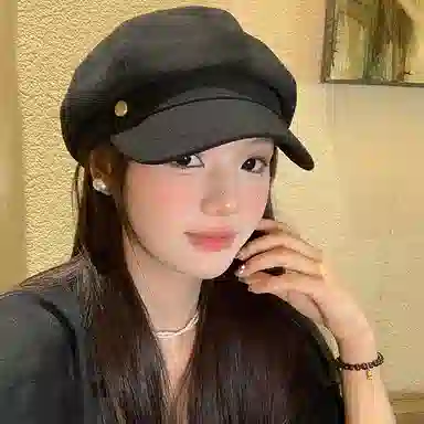 浪莎 日系文艺洋气百搭八角帽时尚潮流显脸小画家帽街头出游 棉 贝雷帽 女款