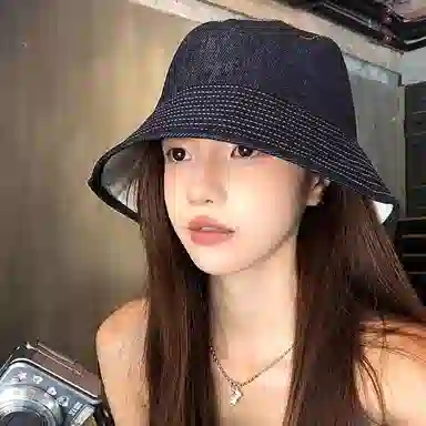 浪莎 韩系双面戴防紫外线遮阳通勤穿戴户外休闲露营登山 棉 渔夫帽 男女同款情侣款