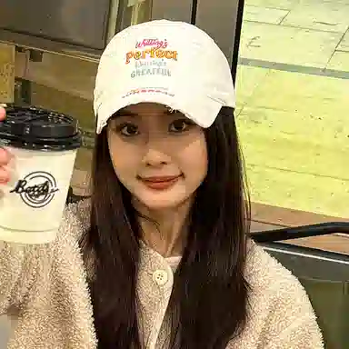 浪莎 日系复古磨破做旧重磅字母刺绣户外休闲工装慵懒风防晒遮阳时尚潮流百搭大头围显脸小 棉 鸭舌帽 男女同款情侣款