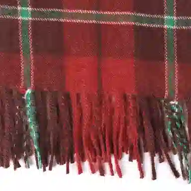 浪莎 小清新学院风高颜值粗线条格子秋冬季防寒护脖保暖加厚柔软撞色围脖 心动礼盒装 聚酯纤维 绒线围巾 男女同款情侣款