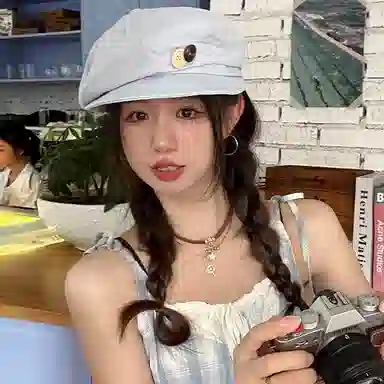 浪莎 韩系田园风纽扣八角云朵 薄款大头围出街美拍显脸小 棉 贝雷帽 女款