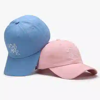 浪莎 美式复古做旧水洗英文刺绣纯色大头围显脸小遮阳帽休闲运动 棉 鸭舌帽 男女同款情侣款