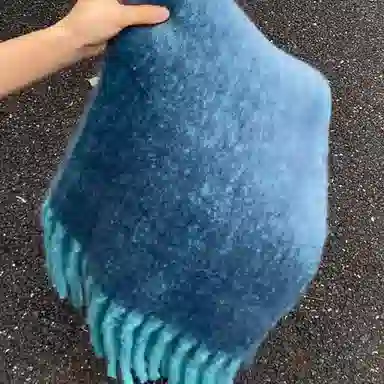 浪莎 秋冬纯色款百搭加厚软糯仿羊绒格子围脖高级感百搭加长保暖围脖 礼盒装 聚酯纤维 绒线围巾 男女同款情侣款