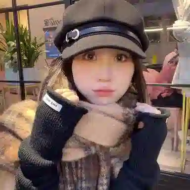 浪莎 法式小香风气质皮扣轻奢感显脸小户外休闲 棉 贝雷帽 男女同款情侣款