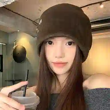 【潮酷穿搭】 浪莎 韩系毛呢纽扣冷帽堆堆帽女生秋冬高级感包头帽子显脸小护耳月子帽 涤纶 绒线帽 女款