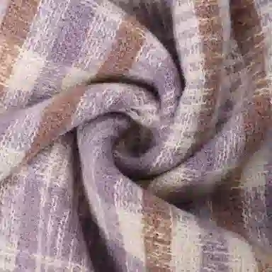 浪莎 超显白学院风格纹双面仿羊绒披肩秋冬季学生保暖流苏围脖 礼盒装 聚酯纤维 绒线围巾 男女同款情侣款