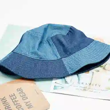 浪莎 日系水洗百搭拼色小众设计时尚潮流防晒遮阳 聚酯纤维 渔夫帽 男女同款情侣款