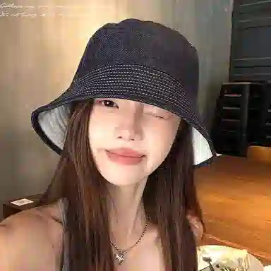 浪莎 韩系双面戴防紫外线遮阳通勤穿戴户外休闲露营登山 棉 渔夫帽 男女同款情侣款