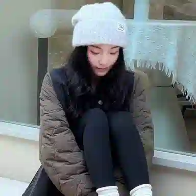 浪莎 日系简约纯色堆堆帽大头围针织显脸小户外休闲保暖护耳包头帽 聚酯纤维 绒线帽 男女同款情侣款