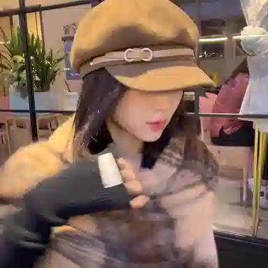 浪莎 法式小香风气质皮扣轻奢感显脸小户外休闲 棉 贝雷帽 男女同款情侣款