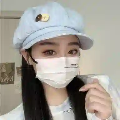 浪莎 韩系田园风纽扣八角云朵 薄款大头围出街美拍显脸小 棉 贝雷帽 女款