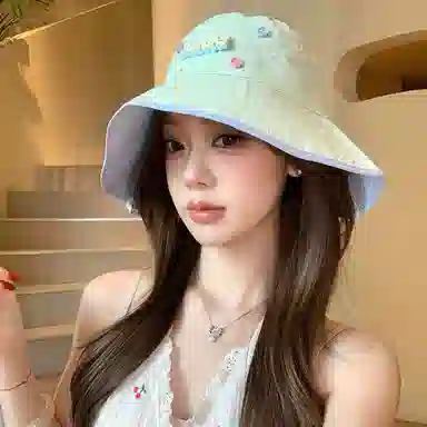 浪莎 春夏季可爱纽扣字母速干户外出游登山露营遮阳防晒大头围显脸小盆帽 聚酯纤维 渔夫帽 男女同款情侣款