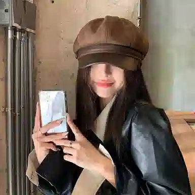 浪莎 美拉德穿搭帽子复古画家显脸小云朵八角帽学生 涤纶 贝雷帽 女款