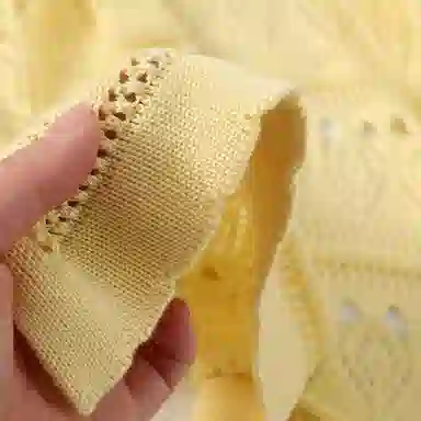 浪莎 韩系打结针织冰丝女款穿搭镂空外搭裙子衬衫坎肩秋季搭肩 披肩 女款