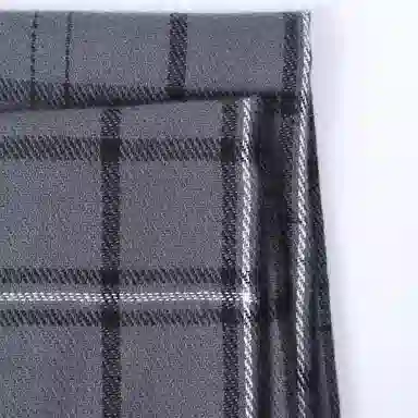 浪莎 经典黑白灰格纹双面高级百搭保暖流苏 礼盒装 聚酯纤维 绒线围巾 男女同款情侣款