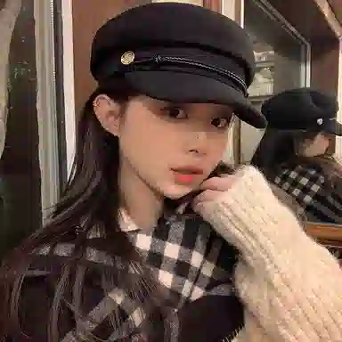 浪莎 法式复古英伦风绑带海军帽简约纯色平顶帽潮流时髦百搭 棉 贝雷帽 男女同款情侣款