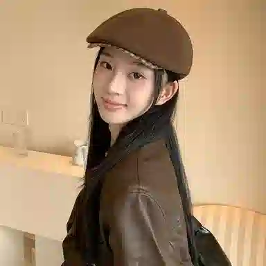 浪莎 韩版复古英伦风格纹帽檐前进帽休闲百搭时尚潮流可反戴画家帽 棉 贝雷帽 女款