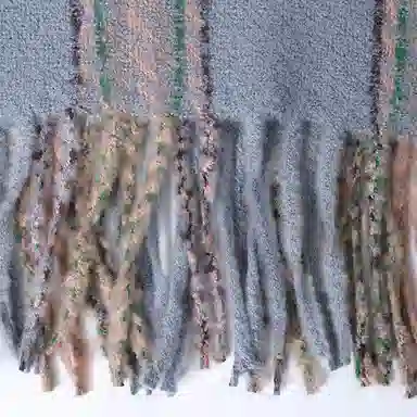 浪莎 韩系氛围感格子保暖百搭学院风配饰格纹 聚酯纤维 绒线围巾 男女同款情侣款