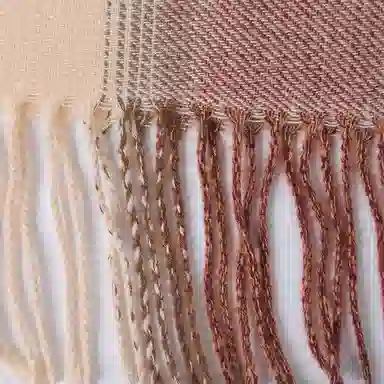 浪莎 小清新学院风格纹氛围感百搭保暖 礼盒装 聚酯纤维 绒线围巾 男女同款情侣款