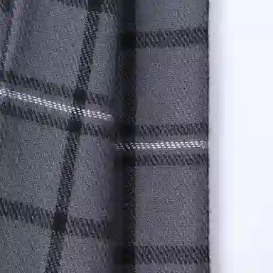 浪莎 经典黑白灰格纹双面高级百搭保暖流苏 礼盒装 聚酯纤维 绒线围巾 男女同款情侣款