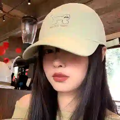 浪莎 日系可爱猫咪刺绣软顶春夏季户外出游休闲百搭学生大头围显脸小防晒遮阳 棉 鸭舌帽 男女同款情侣款