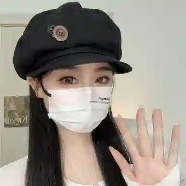 浪莎 韩系田园风纽扣八角云朵 薄款大头围出街美拍显脸小 棉 贝雷帽 女款