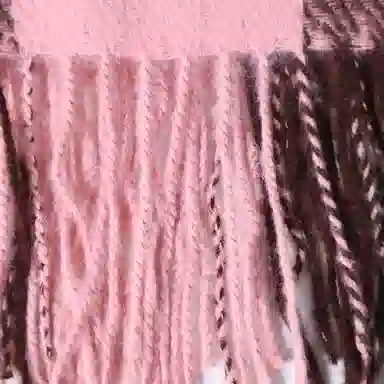 浪莎 格纹双面仿羊绒披肩高级感保暖流苏围脖 聚酯纤维 绒线围巾 男女同款情侣款