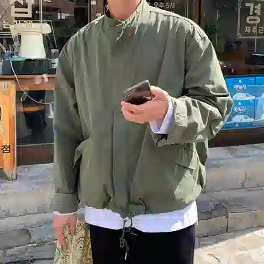 SHANTREE Loose Zip Hoodie Jacket