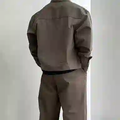 SHANTREE Solid Color Casual Jacket