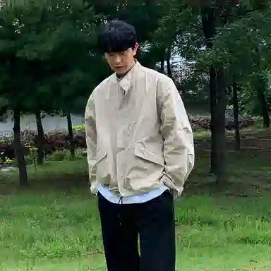 SHANTREE Loose Zip Hoodie Jacket