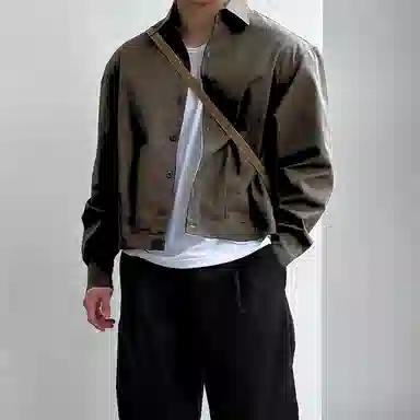 SHANTREE Solid Color Casual Jacket