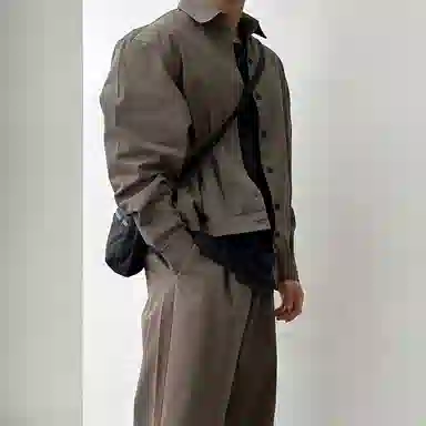 SHANTREE Solid Color Casual Jacket