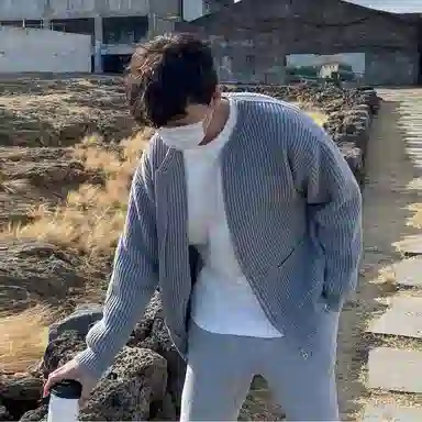 SHANTREE Casual Zip Knit Jacket