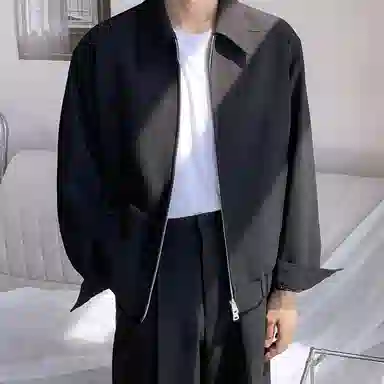 SHANTREE Solid Collar Casual Jacket