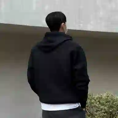 悍戈 简约连帽纯色百搭舒适宽松套头插肩休闲长袖针织衫 男女同款