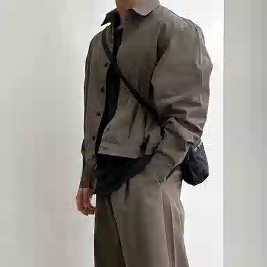 SHANTREE Solid Color Casual Jacket