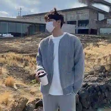 SHANTREE Casual Zip Knit Jacket