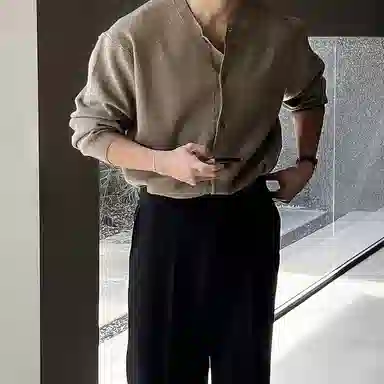 SHANTREE Round Neck Cardigan Knitwear