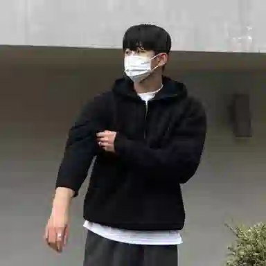 悍戈 简约连帽纯色百搭舒适宽松套头插肩休闲长袖针织衫 男女同款