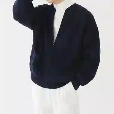 SHANTREE Casual Zip Knit Jacket