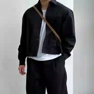 SHANTREE Solid Color Casual Jacket