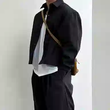 SHANTREE Solid Color Casual Jacket