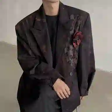 American Streetwear Night Rose Blazer