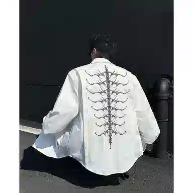 MIIRACER Paris Fashion Embroidered Shirt