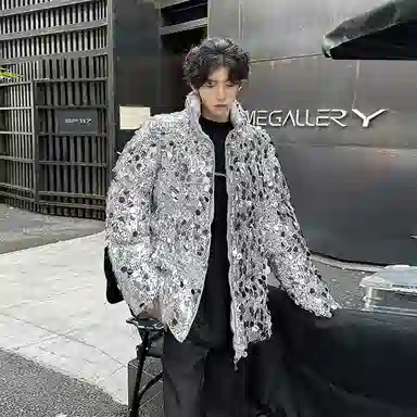 MIIRACER Silver Sequin Jacket