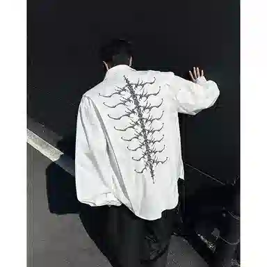 MIIRACER Paris Fashion Embroidered Shirt