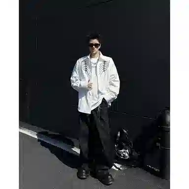 MIIRACER Paris Fashion Embroidered Shirt