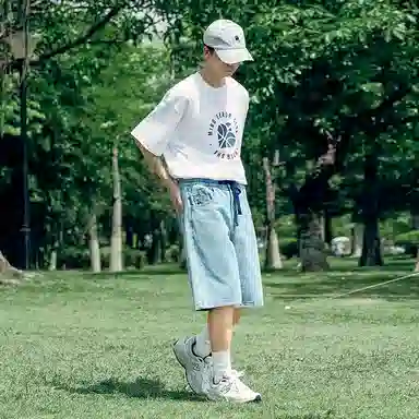 MIND ERROR Denim Shorts