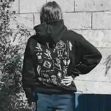 POLAR SKATE CO Sad At Times Dave Hoodie Black